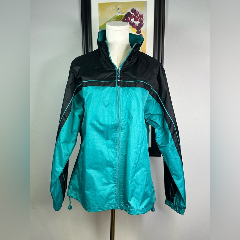 i5 Apparel Jacket Full Zip Windbreaker Women's Size XL Lightweight Vintage